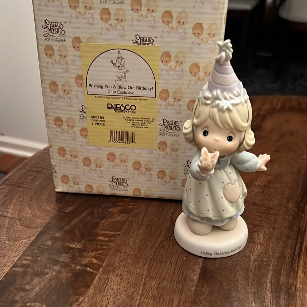 Precious MomentsWishing You A Blow Out Birthday' Figurine Happy Birthday Heather